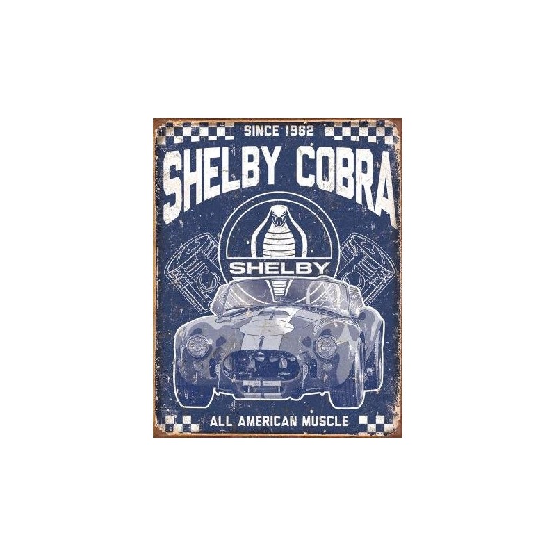 Plaque publicitaire Shelby Cobra