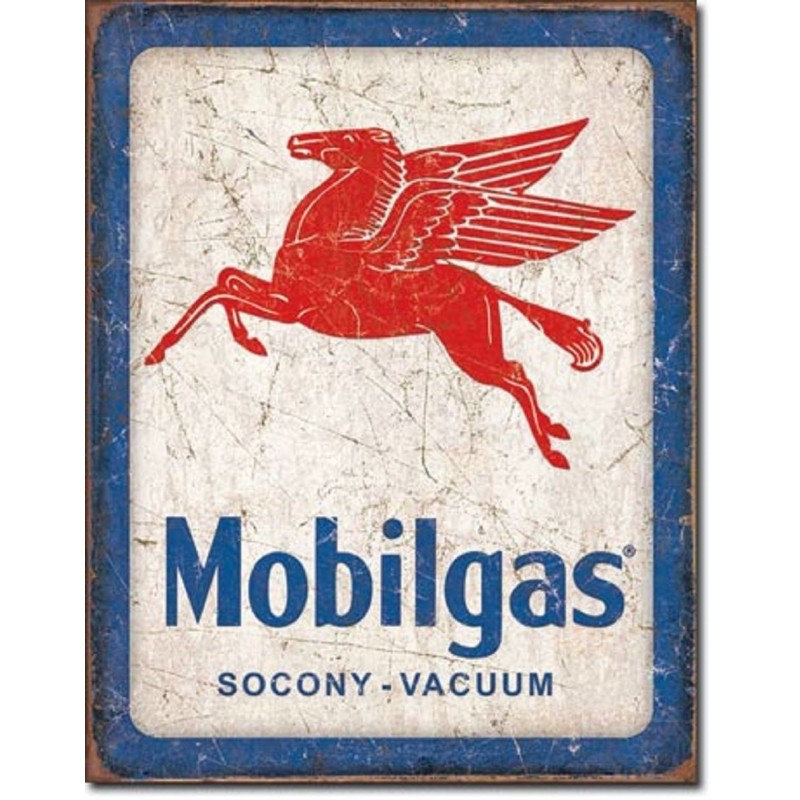 Plaque publicitaire Mobilgas