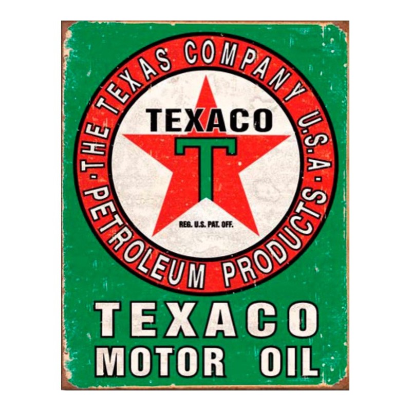 Plaque publicitaire Texaco