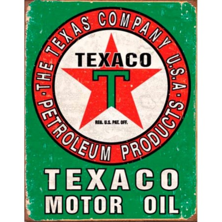 Plaque publicitaire Texaco motor oil