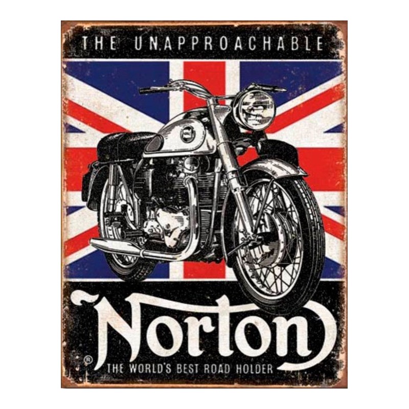 Plaque métal déco Norton "best roadholder"