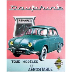 Plaque publicitaire Renault Dauphine