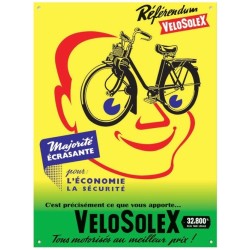 Plaque publicitaire Vélosolex référendum