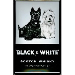 Plaque publicitaire whisky Black & White