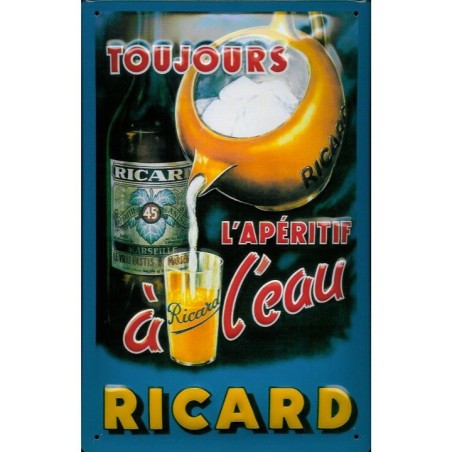 Plaque publicitaire Ricard - L'apéritif à l'eau