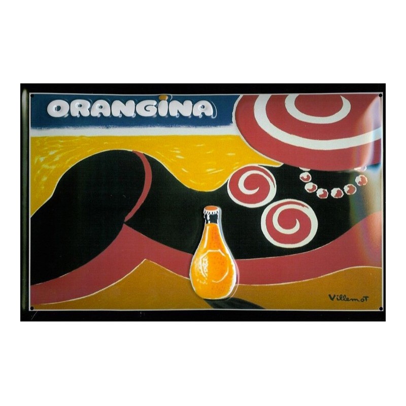 Plaque publicitaire Orangina Plage