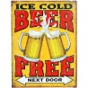 Plaque métal vintage Ice Cold Beer