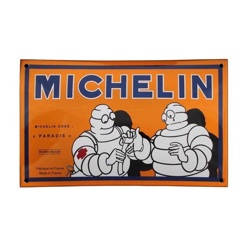 Plaque publicitaire Michelin code paradis