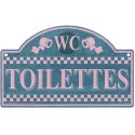 Plaque métal décorative WC toilettes