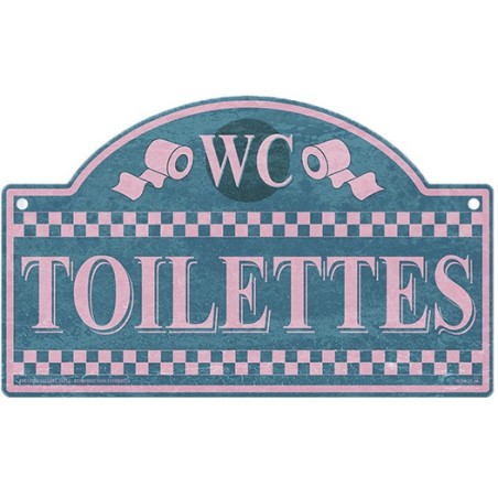 Plaque métal décorative WC toilettes