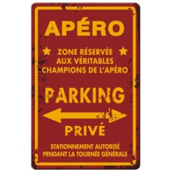 Plaque décorative parking apéro