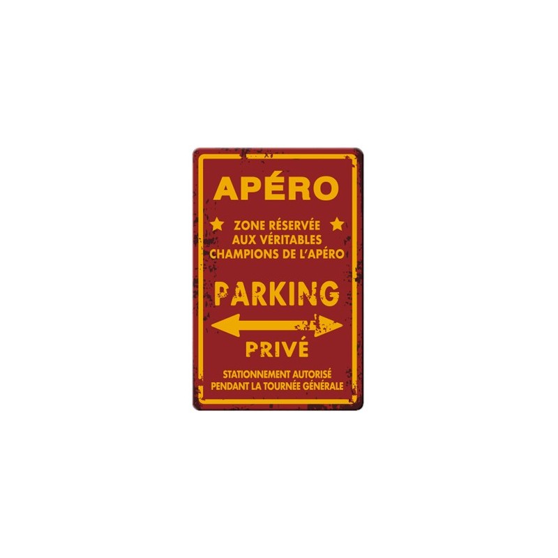 Plaque décorative parking apéro