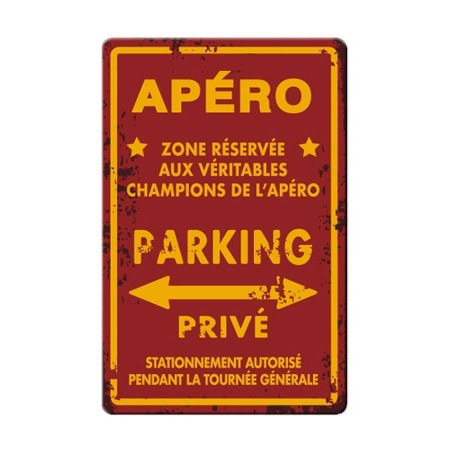 Plaque décorative parking apéro