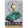 Plaque émaillée Renault 4CV 30x20cm