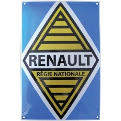 Plaque émaillée Renault régie