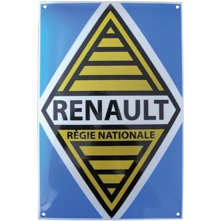 Plaque émaillée Renault régie 37x25cm