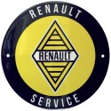 Plaque émaillée Renault Service 15cm
