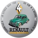 Plaque émaillée Renault 4CV 15cm