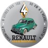 Plaque émaillée Renault 4CV 15cm