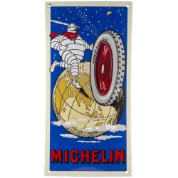 Plaque émaillée Michelin planète 40x20cm