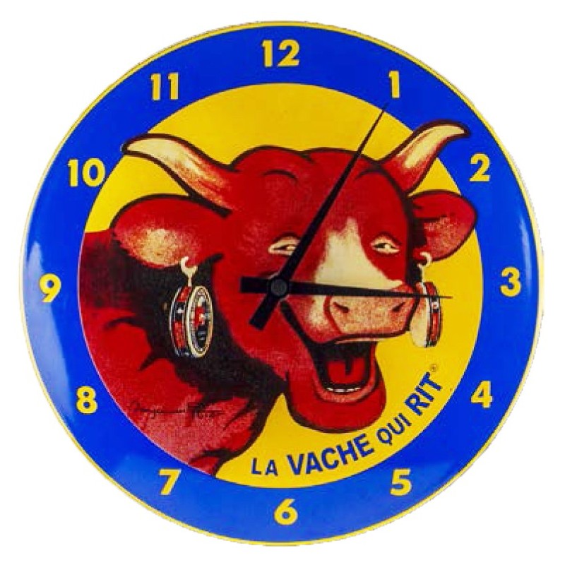 Horloge émaillée Vache Qui Rit 28cm