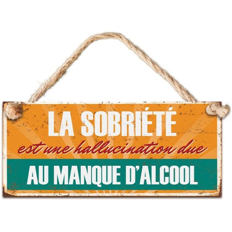 Plaque métal "sobriété" 30x13cm