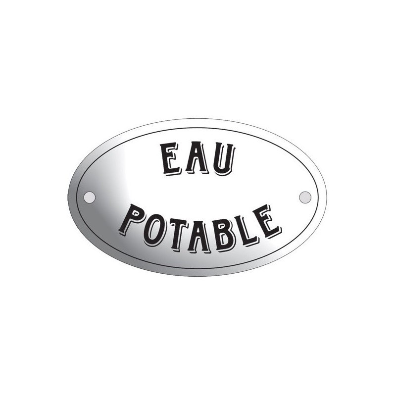 Plaque émaillée "Eau potable"