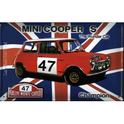 Plaque publicitaire Mini Cooper S - 30x20cm
