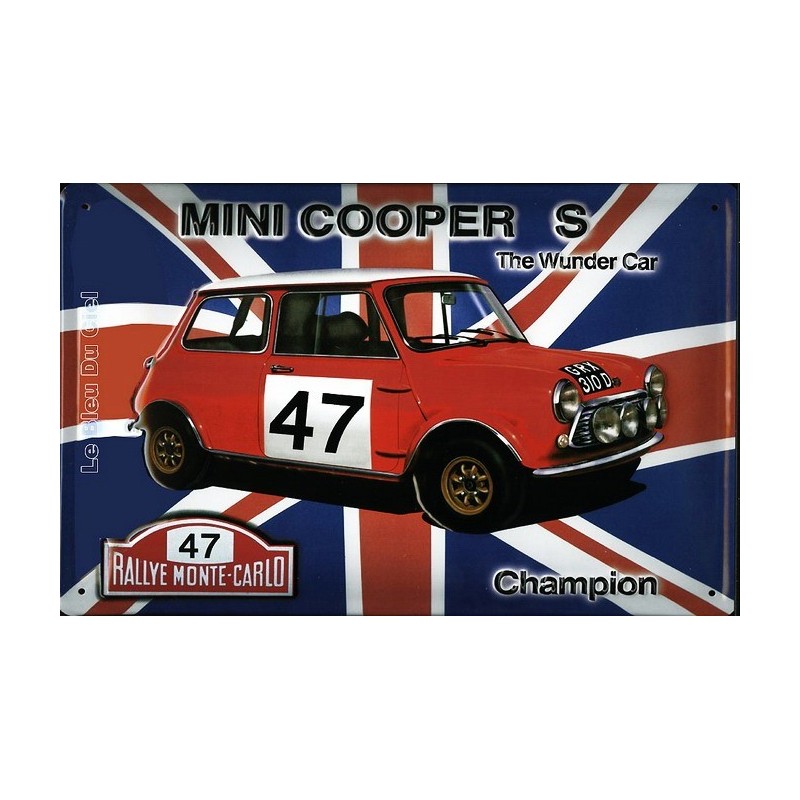 Plaque publicitaire Mini Cooper S - 30x20cm