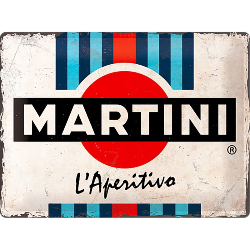Plaque métal Martini aperitivo 40x30cm