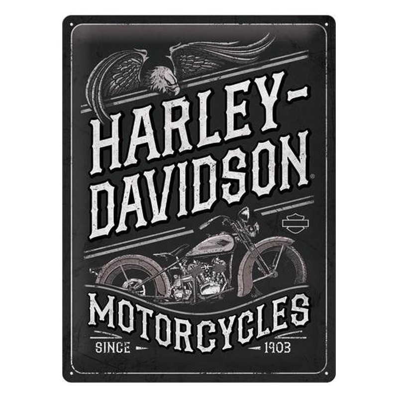Plaque publicitaire Harley Davidson motorcycles 40x30cm