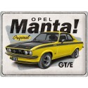 Plaque métal Opel Manta GT/E 40x30cm