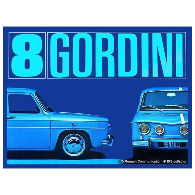 Plaque métal R8 Gordini 40x30cm