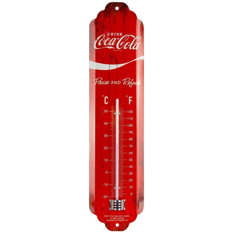 Coca Cola "pause & refresh" - Thermomètre décoratif d'intérieur