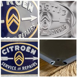 Citroën "service & repairs" - Plaque métal déco