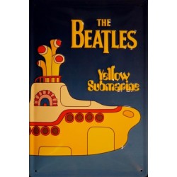 Plaque métal Beatles Yellow Submarine 30x20cm