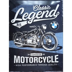 BMW R5 "classic legend" - Plaque métal déco