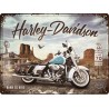 Plaque métal publicitaire Harley Davidson route 66