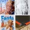 Plaque publicitaire vintage - Pin up Fanta 40x30cm