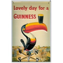 Plaque publicitaire Guinness toucan 30x20cm