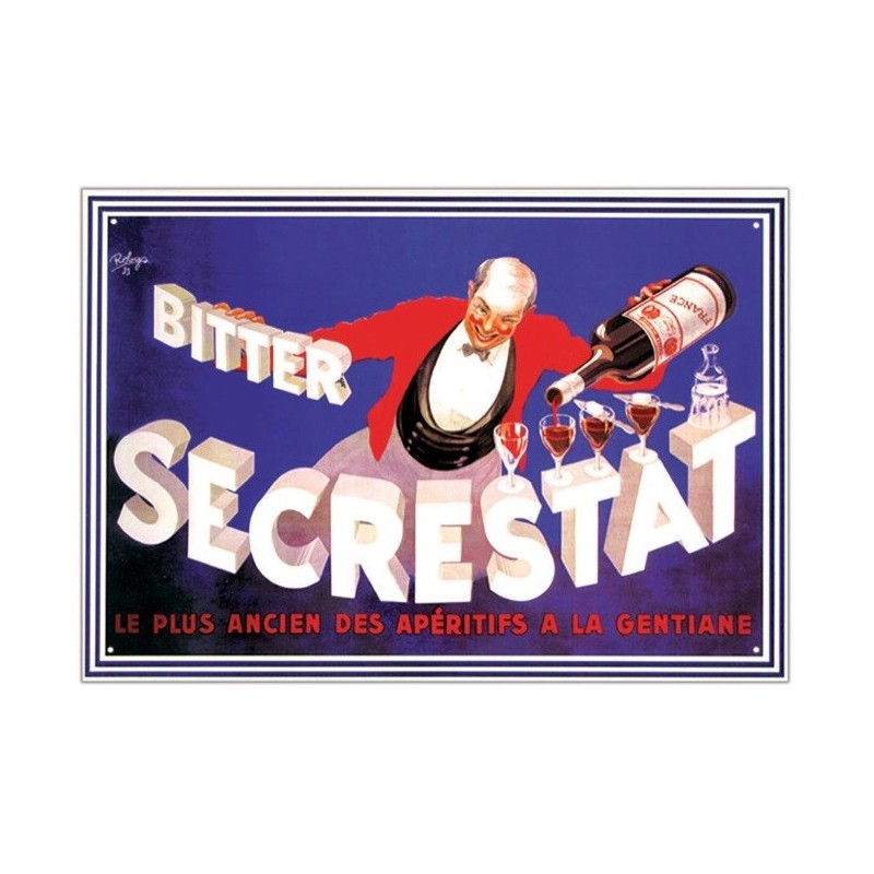 Bitter Secrestat - Plaque métal déco 42x30cm