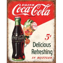 Plaque publicitaire vintage Coca Cola 40x31cm