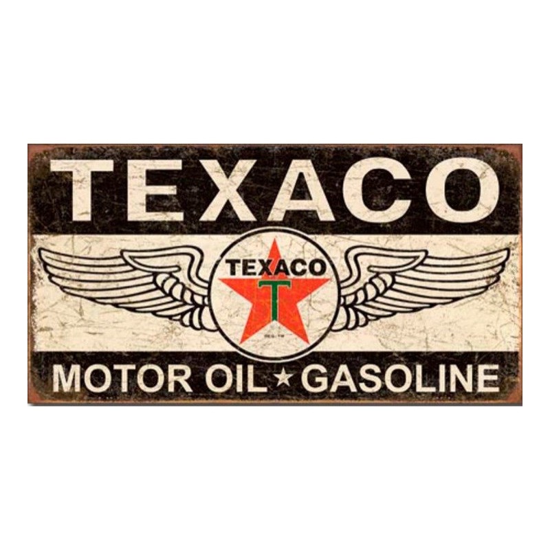 Plaque métal publicitaire Texaco 40x21cm