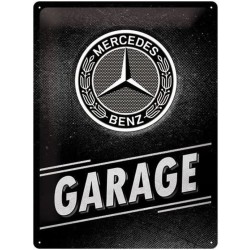 Plaque Murale Relief Métal Licence Mercedes Benz