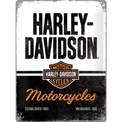 Harley Davidson motorcycles - Plaque métal déco 40x30cm
