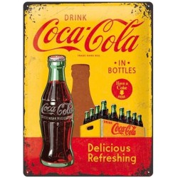 Coca Cola caisse - Plaque métal déco 40x30cm