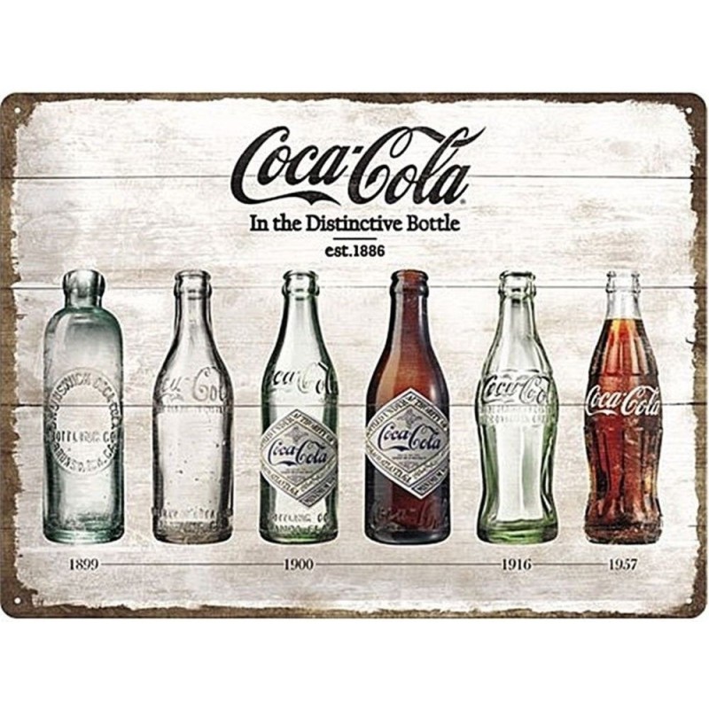 Coca Cola "distinctive bottle" - Plaque métal déco