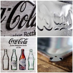 Coca Cola "distinctive bottle" - Plaque métal déco