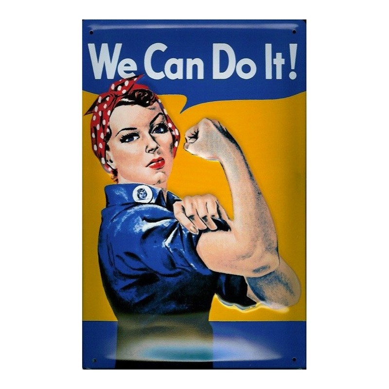 We can do it - Plaque métal déco 30x20cm