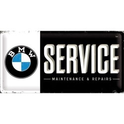 BMW Service - Plaque métal déco 50x25cm